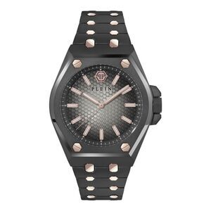 Philipp Plein Date Superlative Arabic Crystal Watch Silver Mens